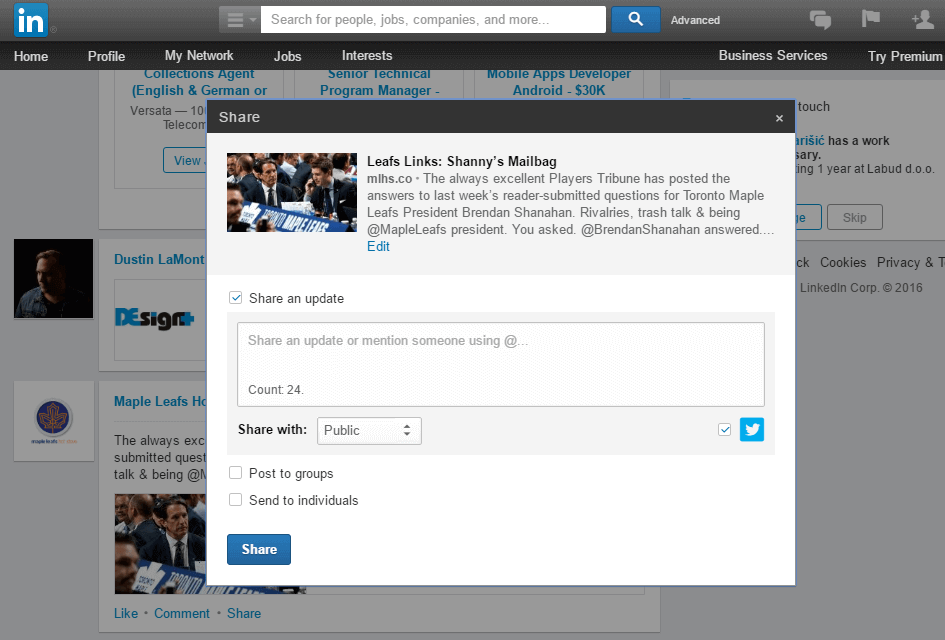twitter api screen