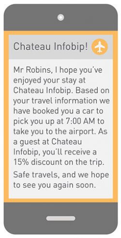 hotel airport sms