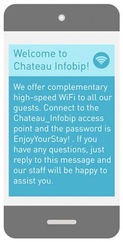wifi sms message hotel