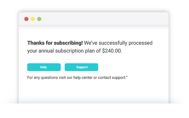 subscription confirmation email example