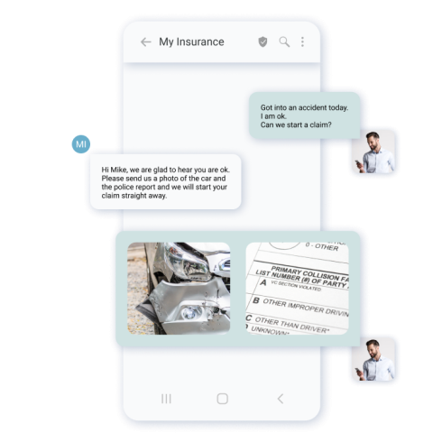 mms messaging insurance claim