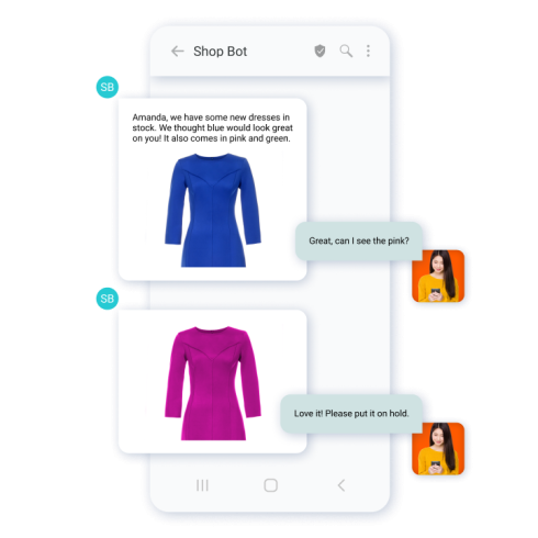 mms messaging personal shopper